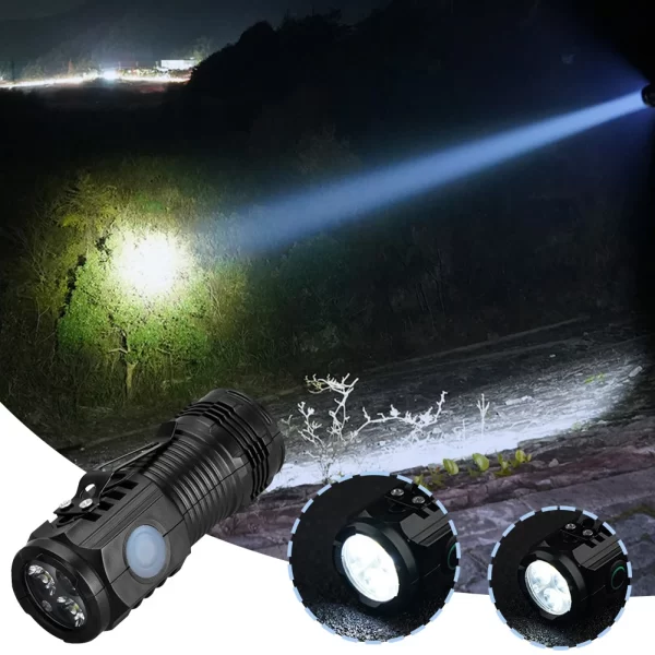 Hat Clip Light USB C Rechargeable with Clip Hands-Free Flashlight IPX4 Waterproof 3 Light Modes for EDC Camping Hiking Emergency - Image 6