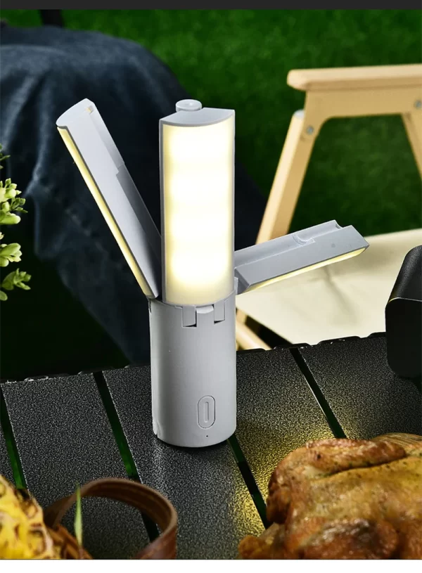 Folding Outdoor Camping Portable Rechargeable High Capacity Lighting Student Dormitory Hanging Tent Hanging Light Lantern