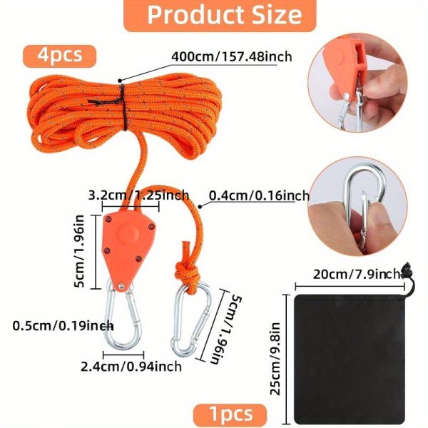 Adjustable Camping Rope Pulley - Image 4